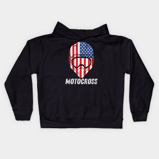 American Dirt Bike Motocross Kids Hoodie